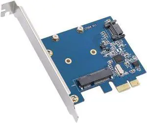 PCIe X1 To MSATA SSD & SATA3.0 Combo Expansion Card, ASM1061 Chipset PCI Express Controller Mini SATA SSD Adapter for PC Desktop w/ Standard Profile Bracket