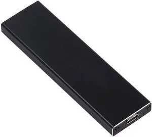 USB 3.1 5Gbps Type-C to M.2 NGFF (SATA) SSD Adapter Converter Enclosure for Socket 2 B/B+M Key NGFF - SATA-Bus 2280 2260 2242 2230 M.2 (NGFF) to USB-C - Black Aluminum Housing