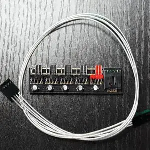 Newest 1 to 5 PWM 4Pin Cooler Cooling Fan Hub Splitter Cable Power by 4Pin header of Motherboard for Water Cooling Water Pump FAN DIY