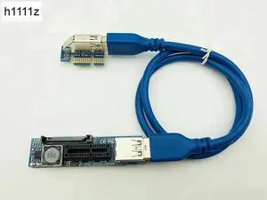 PCI E Extender PCI E 1X to 1X Riser USB 3.0 Cable SATA Power Working for Motherboard PCI E x1 Slot Bitcoin Miner Antminer Mining