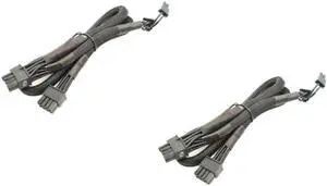 Aomoproing PCI-E 8Pin to Dual 8Pin(6+2Pin) Modular Power Supply Cable for  RM1000X RM550X 650X 750X 850X, 2 Pack