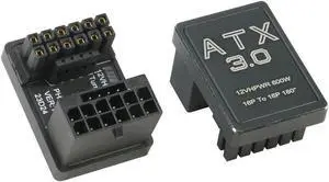 12VHPWR 180 Degree Angled Adapter: Aluminum ATX 3.0 16 Pin GPU Power Connector 600W Pcie5.0 Power Adapter for 12+4pin RTX 3090Ti 4070Ti 4080 4090 Graphic Card GPU (Type A, 2 Pack)