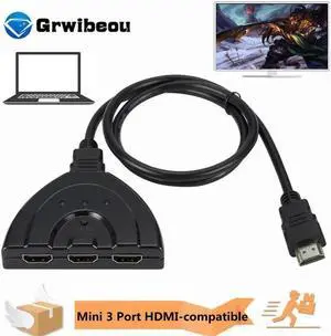 4K*2K 3D Mini 3 Port HDMI-compatible Switch 1.4b 4K Switcher Splitter 1080P 3 in 1 out Port Hub for DVD HDTV Xbox PS3 PS4