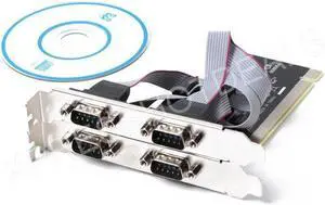 PCI 4 Ports RS232 9 Pin Ports Serial PCI Expansion Card
