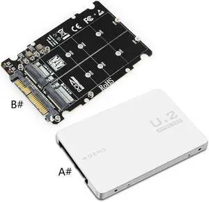 M.2 SSD to U.2 Adapter 2 in 1 M.2 NVMe SATA Bus SSD to PCI e U.2 SFF 8639 PCIe M2 Adapter Converter for Desktop Computers