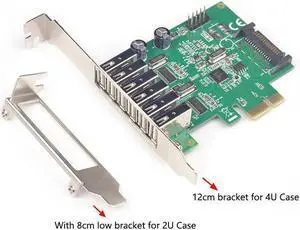 6 Ports USB 2.0 PCIE PCI-e HUB expansion Card PCI-Express card PCI-e 1x USB 2.0 USB2.0 to PCIe express PCI e adapter