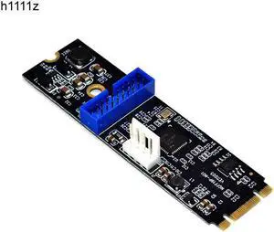 M.2 NGFF NVME to USB 3.0 19pin Header Convert Card NGFF to 2 Port USB3.0 Expansion Card Transfer Adapter IDE 4PIN Power Supply