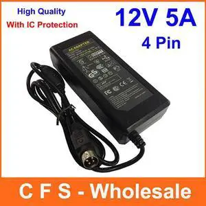 1pcs High Quality 12V 5A IC solutions AC /DC Converter Adapter Power Supply 4 Pin 4-Pin for LCD monitor Flat Panel TV 4Pin