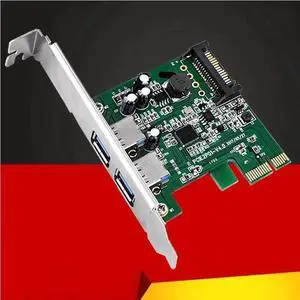 2 Port Super Speed USB3.0 5Gbps PCI Express Card 15pin SATA Power Connector Dual Port USB 3.0 PCI E Card Host Controller Cards