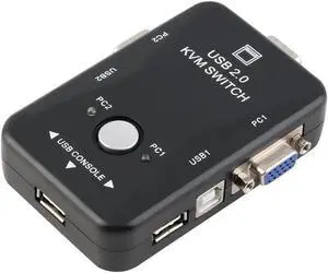 2 Ports USB 2.0 VGA/SVGA KVM Switch Box for Sharing Monitor Keyboard Mouse Newest Cable Adapter Stock 1920 X 1440