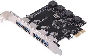 4 Ports USB3.0 Expansion Card PCI-E PCIE PCI Express Controller Card Adapter For PCI-E X1 X4 X8 X16 port