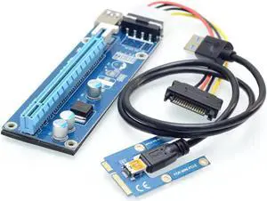Aomoproing Mini PCIe to PCI express 16X Riser for Laptop External Video Card EXP GDC Miner mPCIe to PCI-e slot Expansion Card