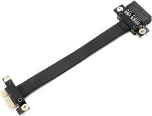 PCI-E PCI Express 1X To 1X Slot Riser Card Converter Extender Ribbon Adapter Extension Cable PCI-E X1 Gold Plated For BTC Mining