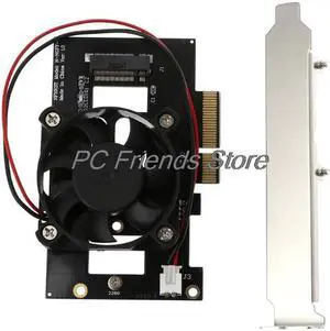Aomoproing PCI-E x4 to M.2 NGFF w/Cooling Fan for MZHPU128HCGM SM951 XP941 Adapter SSD Card-PC Friend