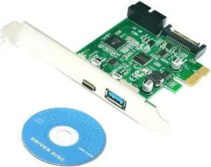 PCI-e to 4 Ports USB 3.1 GEN 1 (5Gbps)(USB Type-C +USB Type A w/ Internal 19Pin USB 3.0 Dual Port) PCI Express Card PCI-e to 4 Ports USB 3.1 GEN 1 (5Gbps)(USB Type-C +USB Type A w/ Internal 19Pin USB 3.0 Dual Port) PCI Express Card