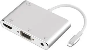 For Lightning To VGA HDMI Converter Digital AV TV Cable Adapter For Apple iPad iPhone X 8 7 6 Plus