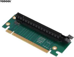 Aomoproing VODOOL PCI-E PCI Express 16X 90 Degree Adapter Riser Card For 2U Computer Case Chassis PC Converter Expansion Card Components