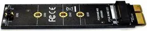 Aomoproing M.2 NVME Adapter M.2 SSD to PCIE 3.0 X1 Expansion Card Converter Riser Card M Key Connector with M.2 Heatsink Supports NVMe SSD