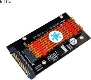 NVME M.2 SSD M Key to U.2 Adapter with M.2 SSD Cooling M2 NVME PCI E SSD to PCI Express 4x X16 U.2 SFF 8639 Adapter for Computer
