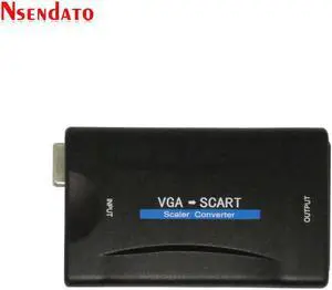 VGA to SCART Video Audio Converter Adapter Digital Video Audio TV Signaling Connector Conversor With Remote Control for Smart TV