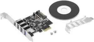 4 Ports Super Speed USB 3.0 PCI-E PCI Express PCI Expansion Card Host Card Hub Controller Adapter U3P4N-4PB-S 4 Ports Super Speed USB 3.0 PCI-E PCI Express PCI Expansion Card Host Card Hub Controller Adapter U3P4N-4PB-S