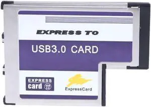 Aomoproing 3 ports USB 3.0 EXPRESSCARD Expansion Card Type II Extender Adapter Card for Notebook PC Extender add on card