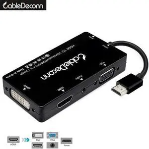 Splitter hdmi to hdmi vga dvi Audio and video cable hdmi hub Multiport adapter 4in1 Converter For PS3 hdtv Monitor Laptop
