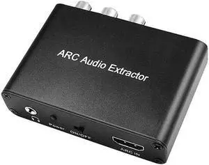 192KHz Aluminum ARC Audio Adapter HDMI Audio Extractor Digital to Analog Audio Converter DAC SPDIF Coaxial RCA 3.5mm Jack Output