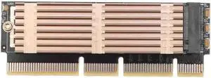 M.2 NGFF to PCI-E 16x Adapter Extender Card M-Key M.2 NVMe to PCI-E 16x Card for 1U 2U Servers with Heat Radiator