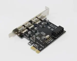 USB 3.0 4 Port PCIE To Expansion Card PCI Express Adapter Pcie Card 4 Port USB3.0 5Gb with Sata 15Pin to 4Pin Power Cable for PC