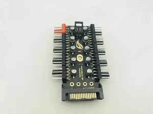 1 to 10 PC LED Cable Cooling Fan Hub Splitter PWM SATA 12V Power Supply Speed Controller Adapter For Bitcoin Miner Mining