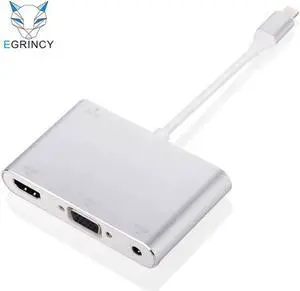 HDMI To VGA Adapter For iPhone To HDMI VGA Audio TV AV Converter Cable 1080P With USB Cable For iPhone X 6 7 8 Plus iPad