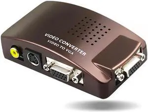 AV BNC to VGA Video Converter BNC S-video Input to VGA Analog Signal Switch Adapter Box For DVD STB Camera Monitor TV Displayer