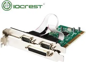 Aomoproing PCI Multi 2 Ports RS-232 DB-9 Serial and 1 DB-25 Parallel Port Printer (LPT1) Controller Card Moschip 9865 Chipset