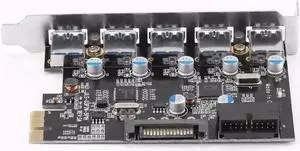 5 Ports USB 3.0 PCI-E PCI Express PCI Expansion Card Host Card Hub Controller Adapter U3P7N-5P1H-I 5 Ports USB 3.0 PCI-E PCI Express PCI Expansion Card Host Card Hub Controller Adapter U3P7N-5P1H-I