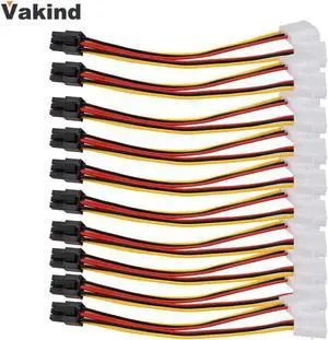 10pcs Molex 4 Pin to PCI-E PCI Express 6 Pin Power Converter Adapter Cable Connector Power Supply 10pcs Molex 4 Pin to PCI-E PCI Express 6 Pin Power Converter Adapter Cable Connector Power Supply