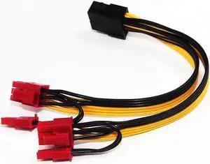 20CM pc power supply CPU Molex 8 pin to 2 PCI-e 8 (6+2) pin pci express graphics card connectors internal cable Power splitters