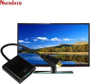 5PCS HDMI To VGA Cable Adapter Digital to Analog Audio Video Cables HDMI VGA Converter For XBOX 360 PS3/4 HDTV PC DVD TV Box