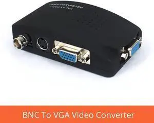 BNC To VGA Converter Computer Monitor Connected to monitor host camera AV video converter box With cable