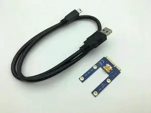 Mini PCIe Riser PCI Express 1x to 16x for Laptop External Graphics Card GDC Miner mini PCIe to PCI e Extension Cable Riser Card