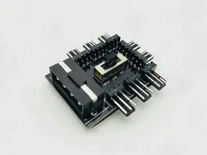 PC 1 to 8 4Pin Cooling Fan Molex Cooler Hub Splitter Cable PWM 3Pin Power Supply Speed Controller Adapter For BTC Miner Mining
