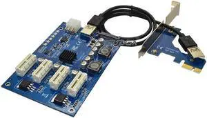 Pci-e express 1x to 4 Riser Card Mini ITX to external 4 PCI-E slot adapter PCIe Port Multiplier PCIE Express Card For Mining