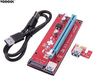 30cm super speed PCI-E Express Powered Riser Card USB 3.0 extender Cable 1x to 16x PCI-E slot for BTC machine