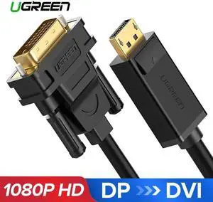 1080P Displayport DP to DVI Cable Adapter DP Male to DVI-D 24+1 Male to Adapter for Projector TV Monitor PC Laptop