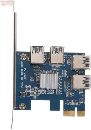 Aomoproing add on card PCIe 1 to 4 PCI express 16X slots Riser Card PCI-E 1X to External 4 PCI-e slot Adapter PCIe Port Multiplier Card