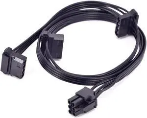 Aomoproing PCIe 6 Pin 1 to 3 Molex IDE Power supply Cable Modular PSU 4Pin Peripheral for CORSAIR AXi Series AX1500i AX1200i AX860i AX760i