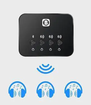 Link Optical Transmitter Bluetooth v4.1 Multi-pair 1 to 3 Mini for TV Wireless Music Audio Adapter for Headphones/Speakers