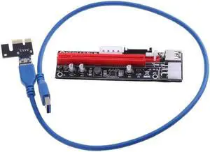 3 in 1 PCI-E Riser Card PCI-E 1X to 16X 4pin 6pin 15pin USB3.0 Mining Extender Card Adapter for Bitcoin Miner 60cm USB 3.0 Cable 3 in 1 PCI-E Riser Card PCI-E 1X to 16X 4pin 6pin 15pin USB3.0 Mining Extender Card Adapter for Bitcoin Miner 60cm USB 3.0 Cable
