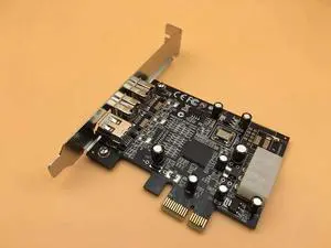 Aomoproing 1394 Capture Card TI2213 Chipset PCI-E to 2-port 1394B + 1394A Cards HD DV Video Capture Card FireWire 800 Drive with Cable