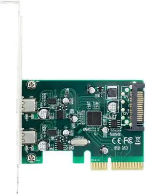 DIEWU dual USB-C USB 3.1 Type-C PCI express Card pcie pci-e 4x to Type C adapter SuperSpeed 10Gbps Riser card adaptator